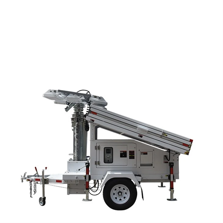 Mobile Solar Light Trailer With Six Solar Panels