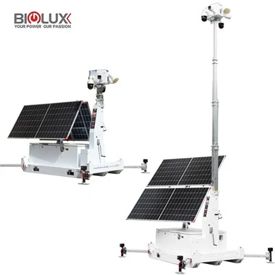 Slökkt-Grid Mobile öryggisturn með sólarorku