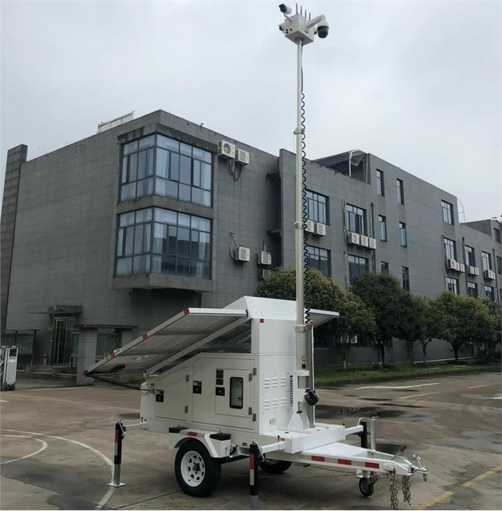 mobile solor cctv tower