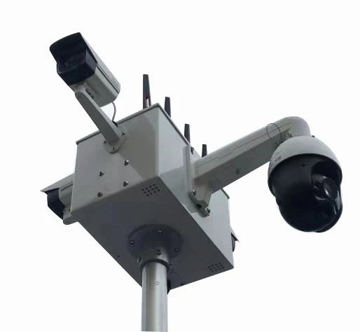 Surveillance Camera With Solar Generator Trailer