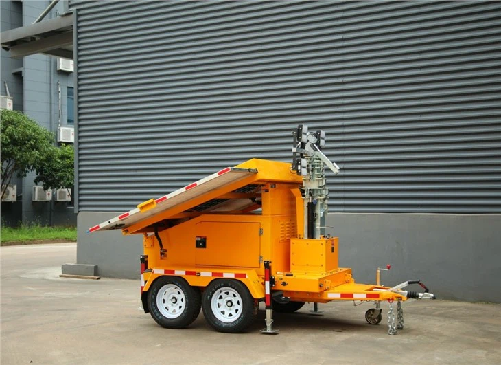 Solar Lighting Tower Movable Trailer
