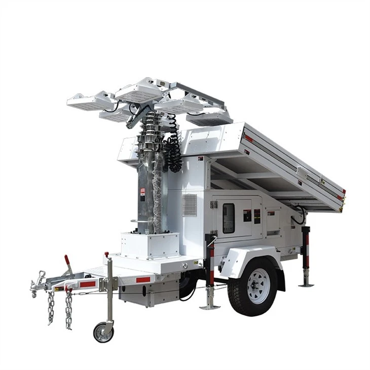 LED Solar Light Tower Trailer Movable