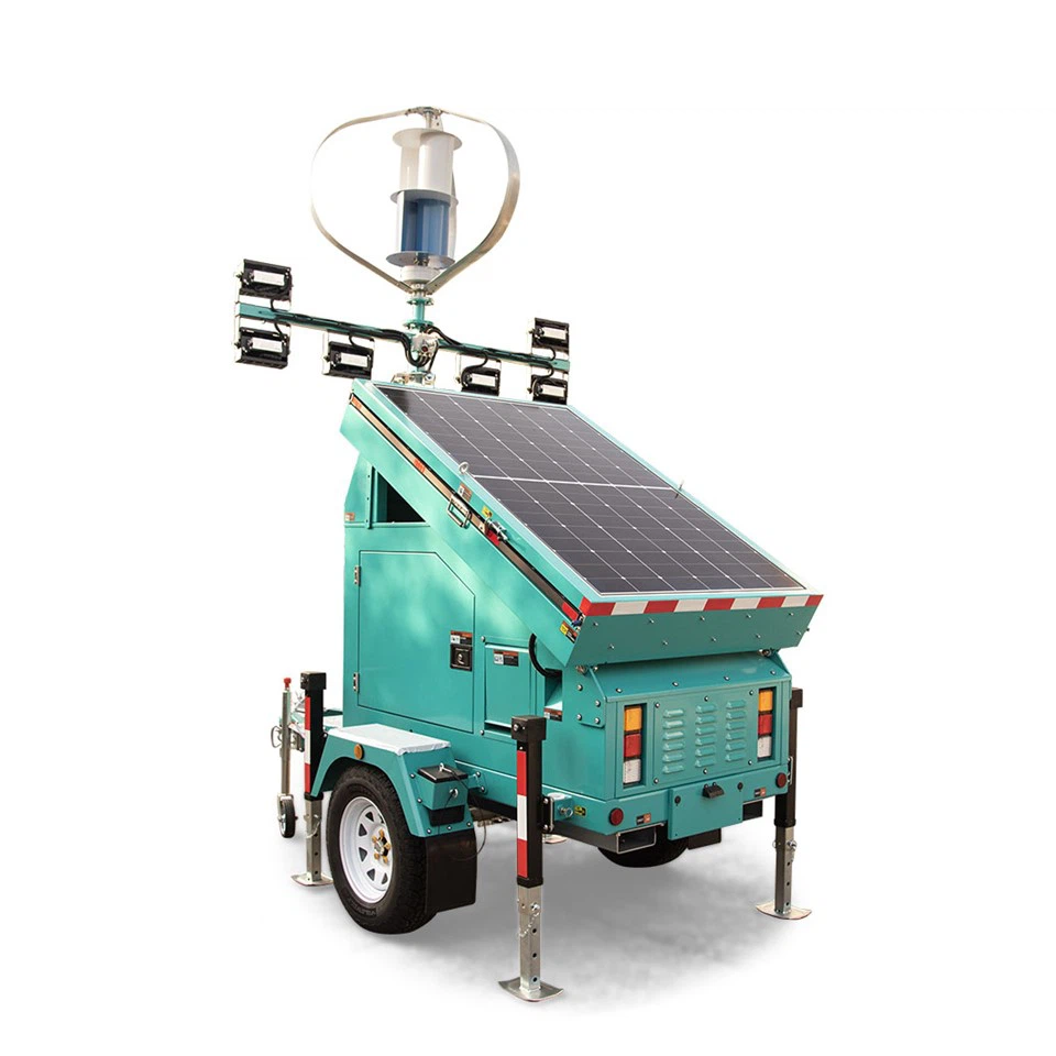 Mobile Solar Light Tower fyrir byggingarsvæði